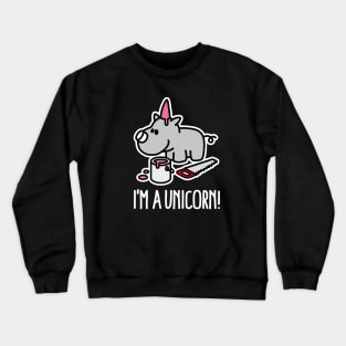 I'm a unicorn rhino funny chubby girl power BBW Crewneck Sweatshirt